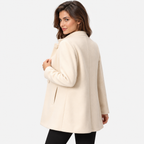 Women's Minimalist Button Front Coat with Regular Fit