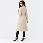 Women's Casual Winter Coat with Lace-Up Detail