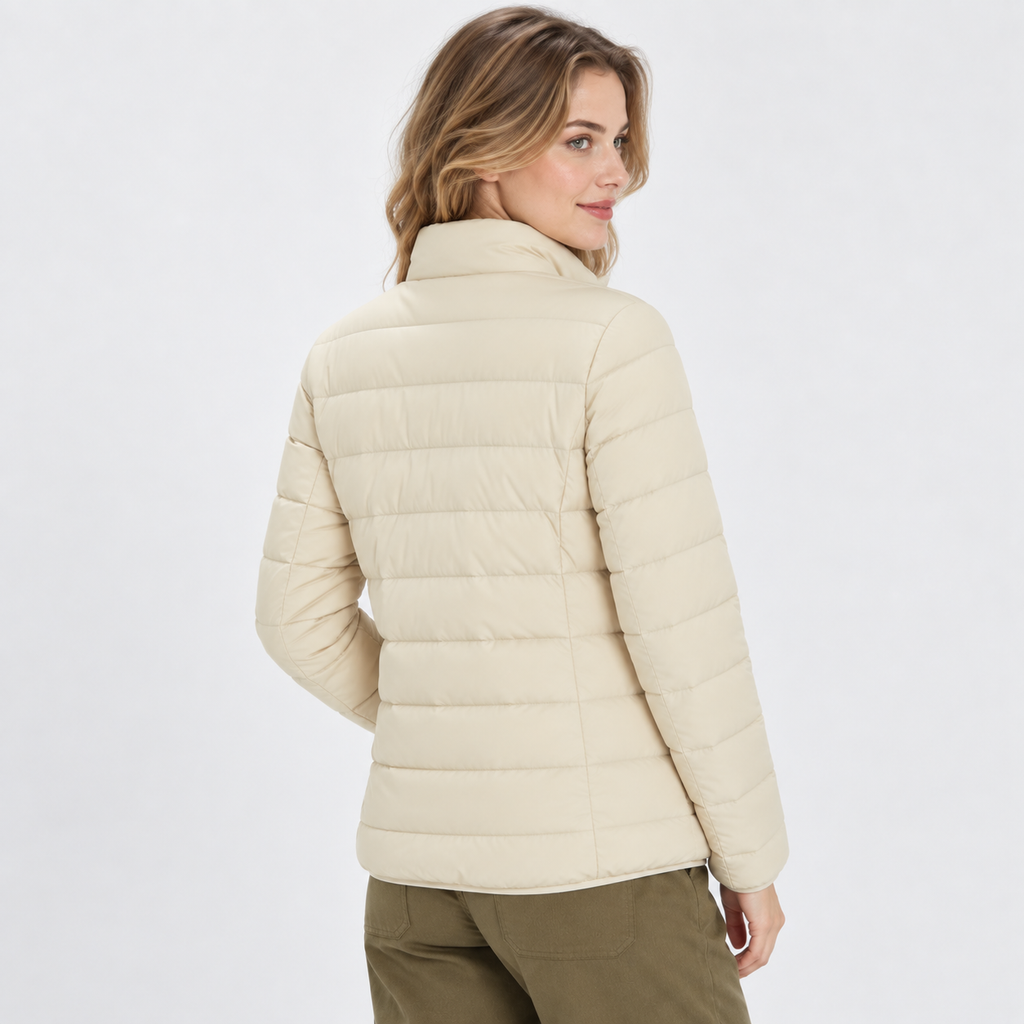 Women's Lightweight Down Jacket - Hooded with Pockets
