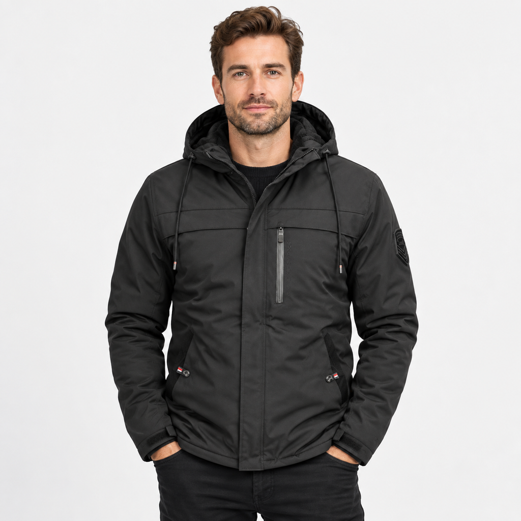 Men's Hooded Fleece Jacket - Thickened Loose Fit