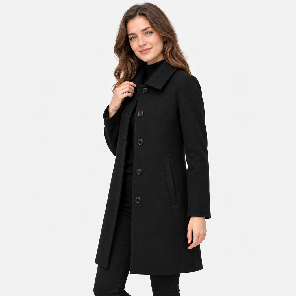 Women's Woolen Coat - Slim Fit Fall Winter Style
