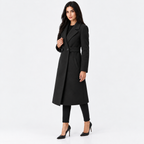 Women's Casual Winter Coat with Lace-Up Detail