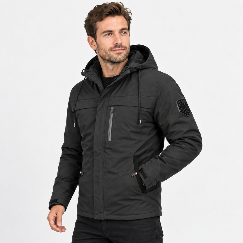 Men's Hooded Fleece Jacket - Thickened Loose Fit