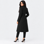 Women's Casual Winter Coat with Lace-Up Detail