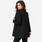Women's Minimalist Button Front Coat with Regular Fit
