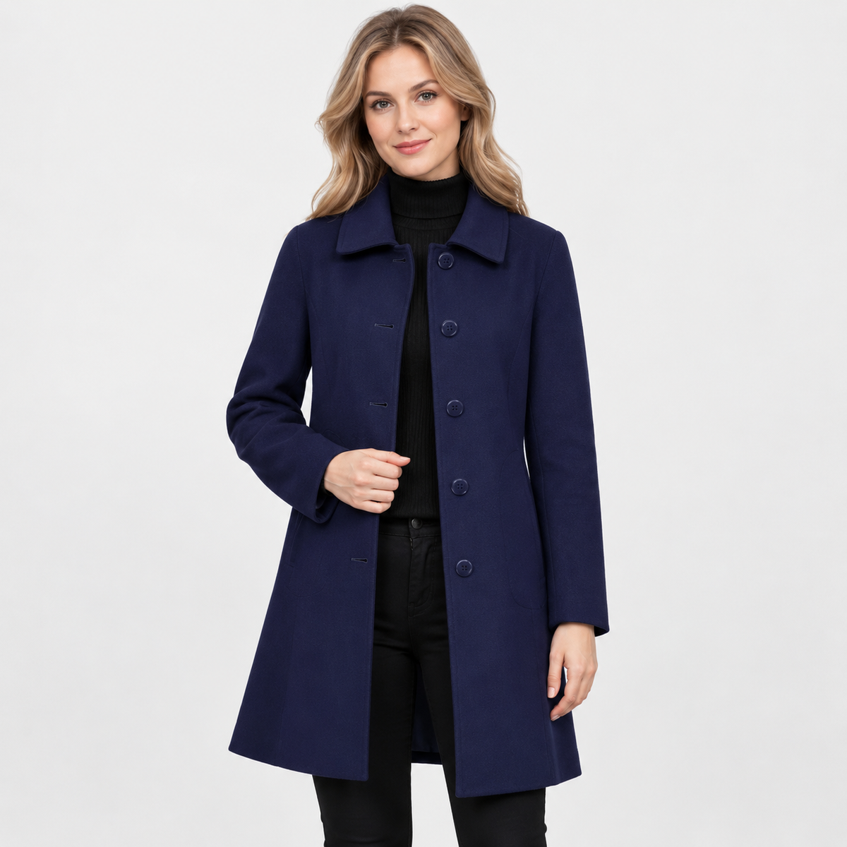 Women's Woolen Coat - Slim Fit Fall Winter Style