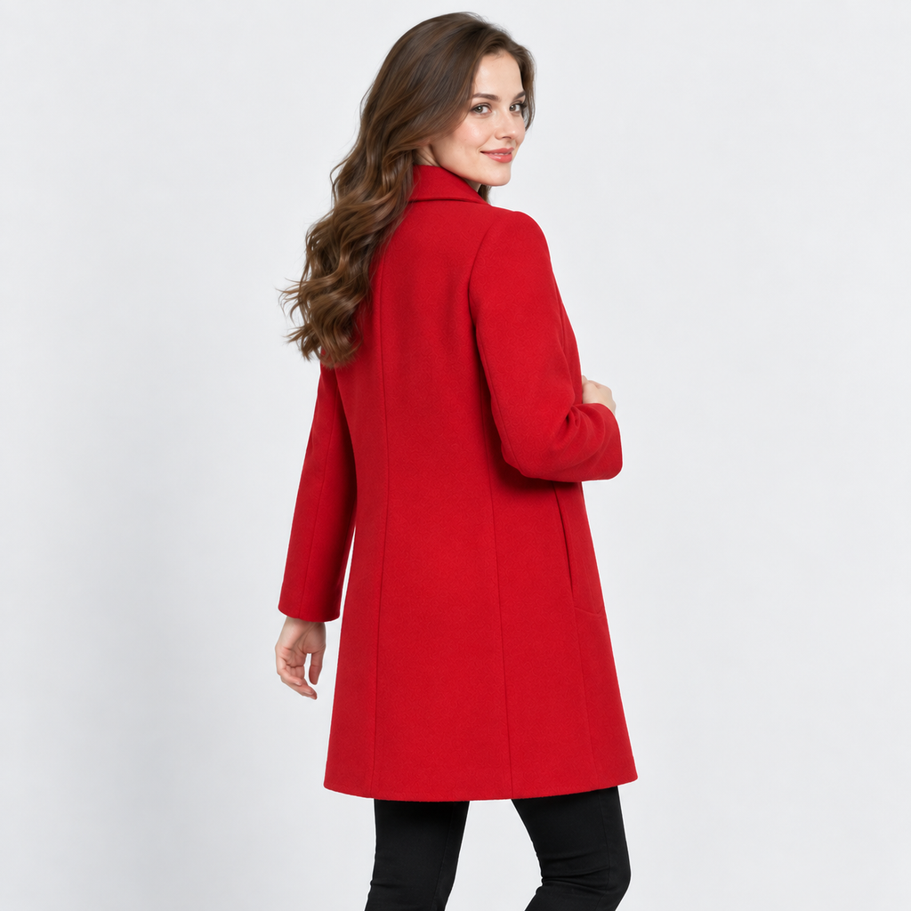 Women's Woolen Coat - Slim Fit Fall Winter Style