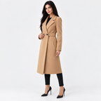 Women's Casual Winter Coat with Lace-Up Detail