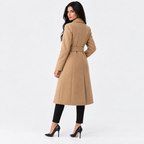 Women's Casual Winter Coat with Lace-Up Detail