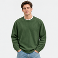 Men's Corduroy Crew Neck Sweatshirt - Long Sleeve