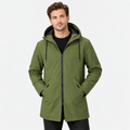 Men's Hooded Shell Jacket - Windproof Mid-Length Style