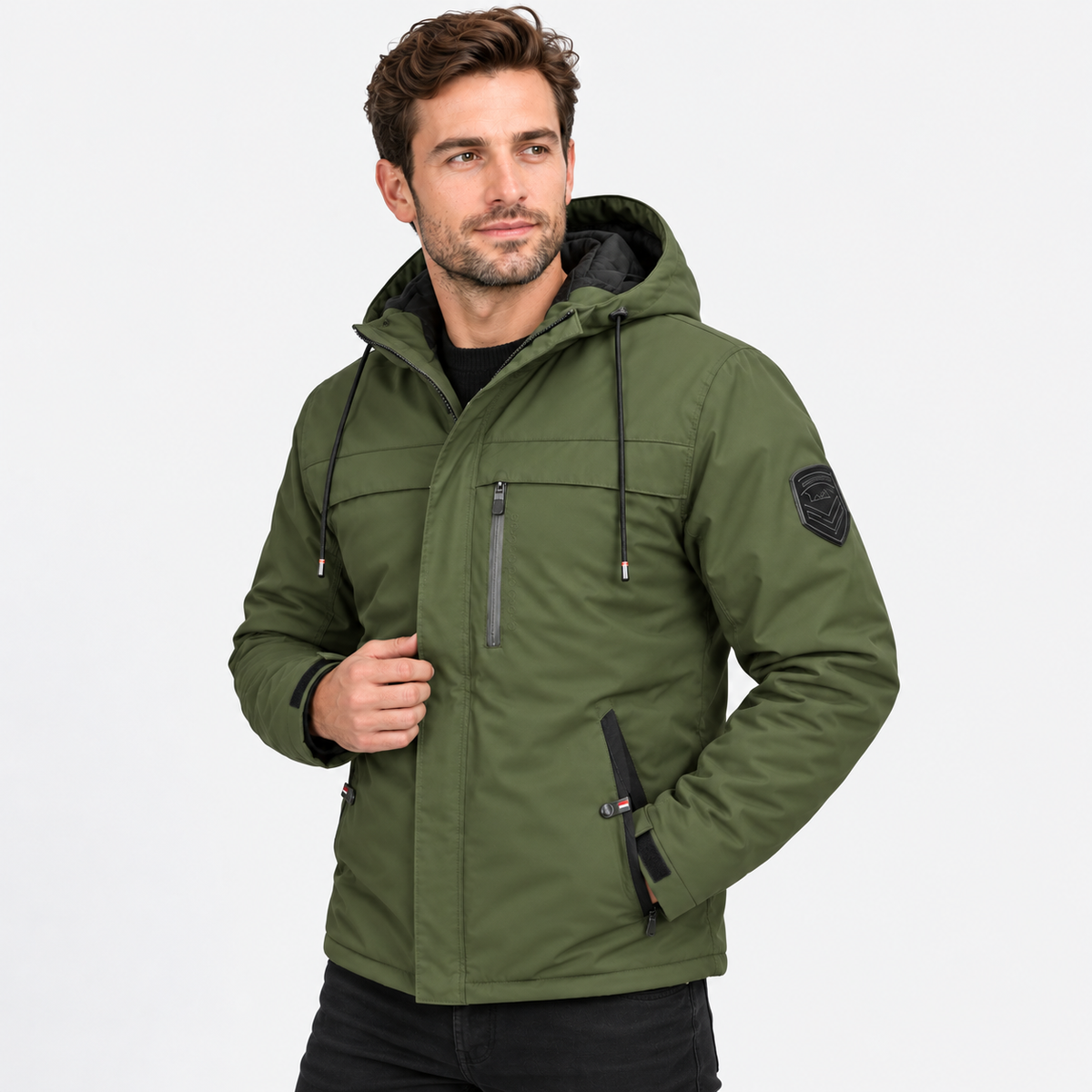 Men's Hooded Fleece Jacket - Thickened Loose Fit