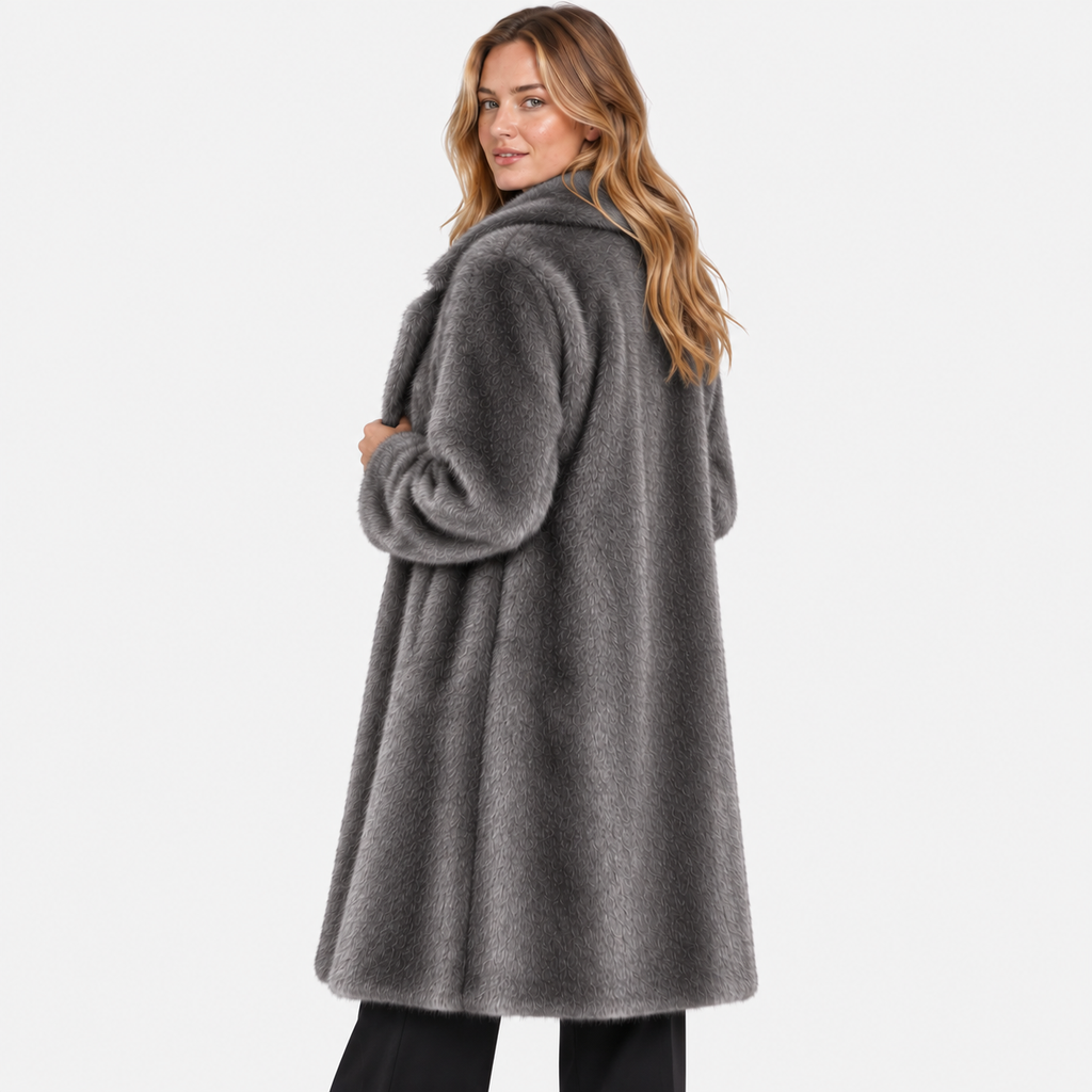 Women's Long Faux Fur Coat - Thickened Winter Style