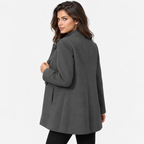 Women's Minimalist Button Front Coat with Regular Fit