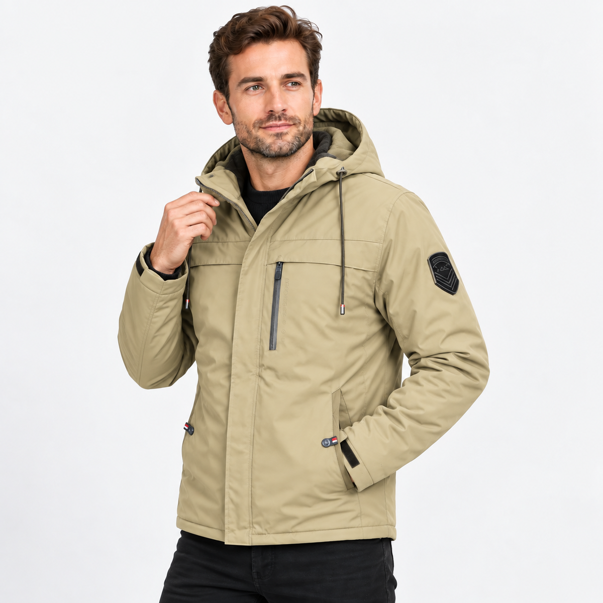 Men's Hooded Fleece Jacket - Thickened Loose Fit