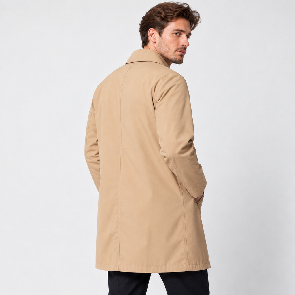 Men's Trench Coat - Mid-Length Casual Loose Fit