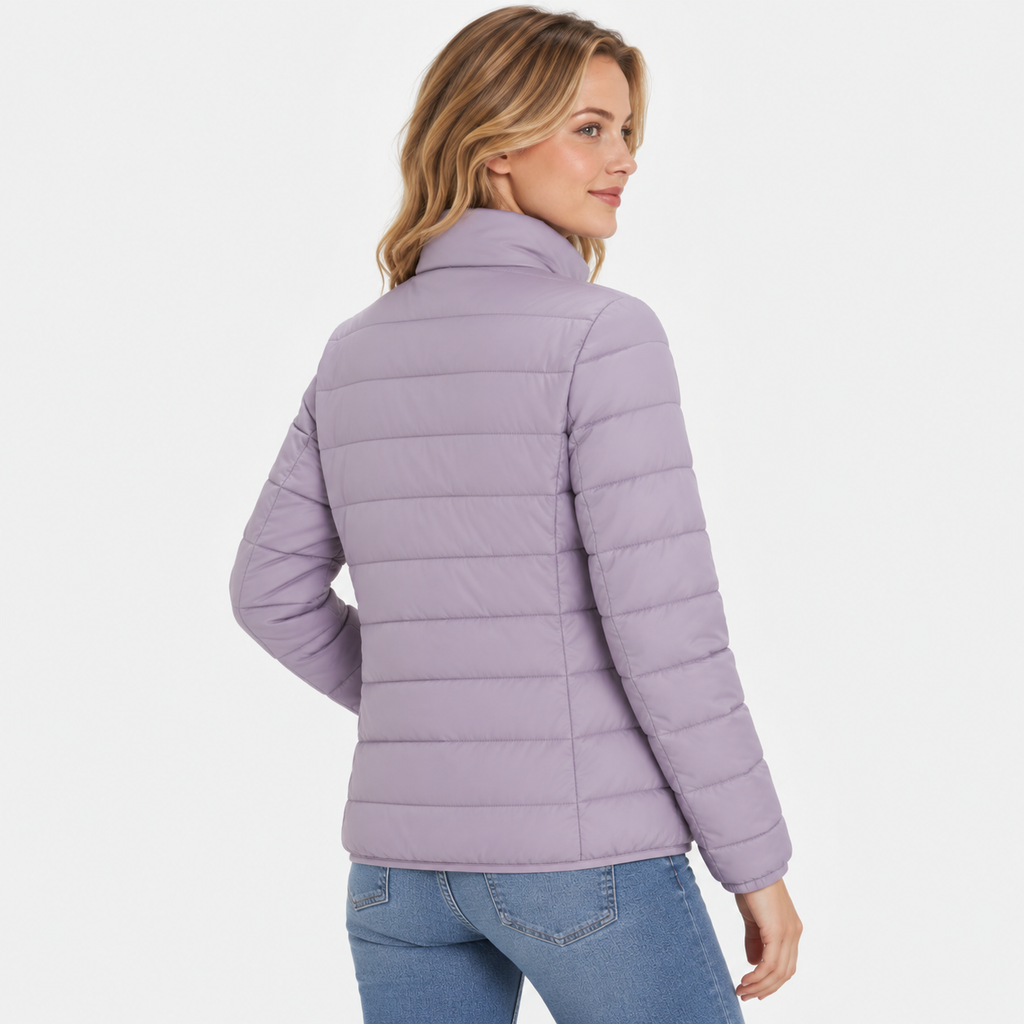 Women's Lightweight Down Jacket - Hooded with Pockets