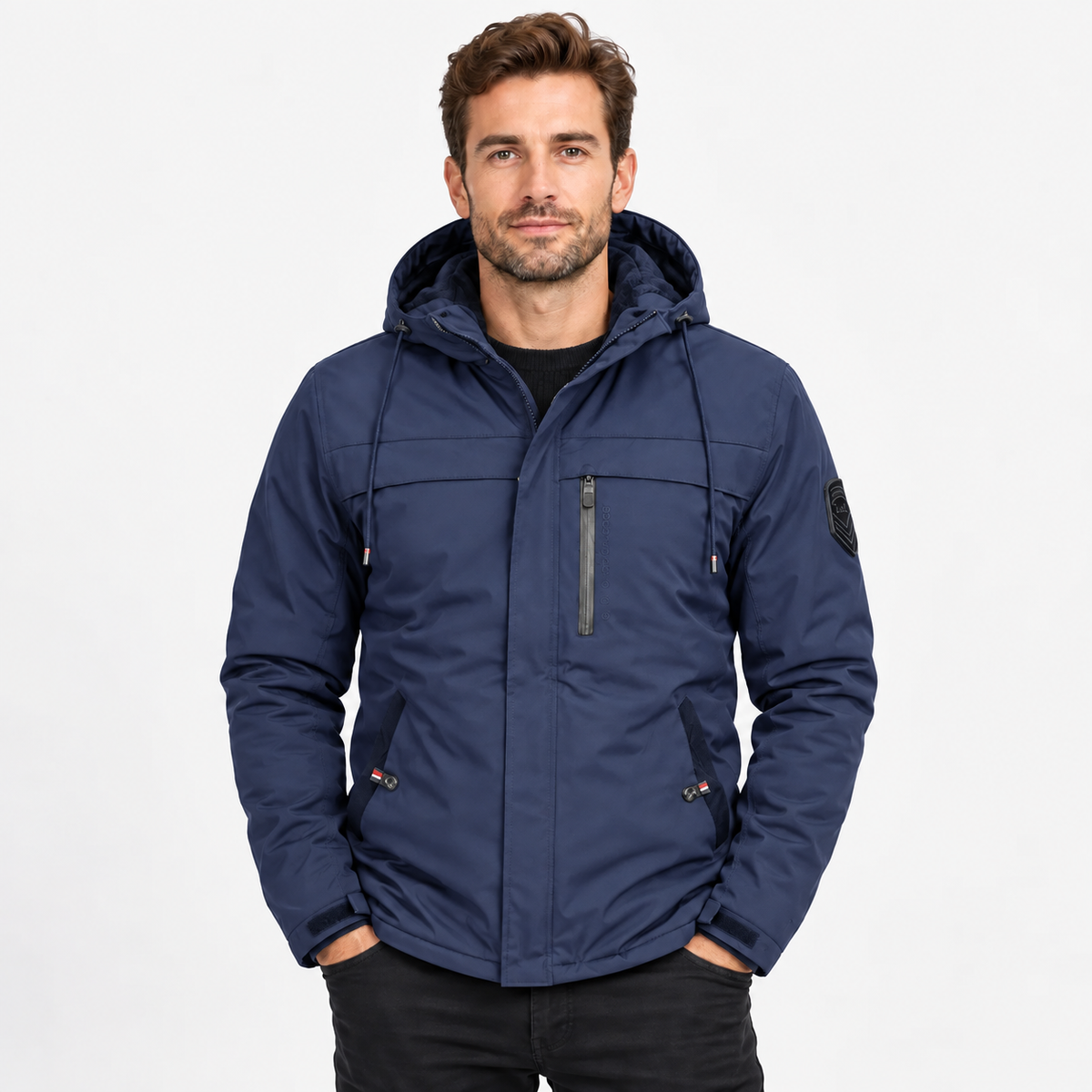 Men's Hooded Fleece Jacket - Thickened Loose Fit
