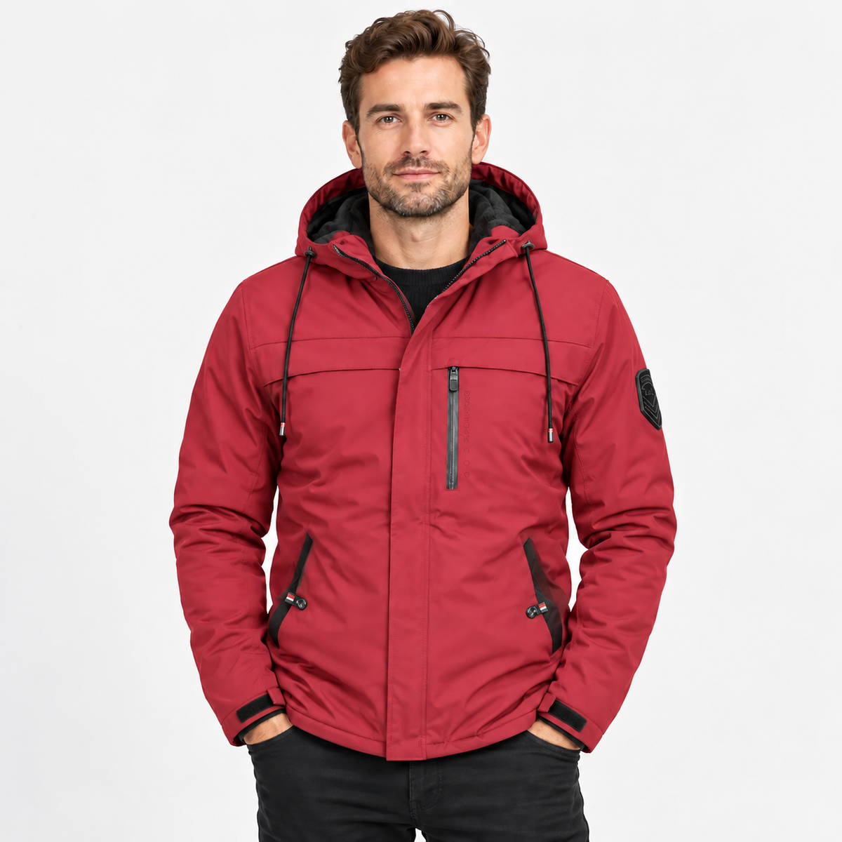 Men's Hooded Fleece Jacket - Thickened Loose Fit