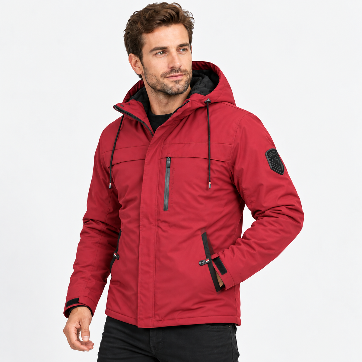 Men's Hooded Fleece Jacket - Thickened Loose Fit
