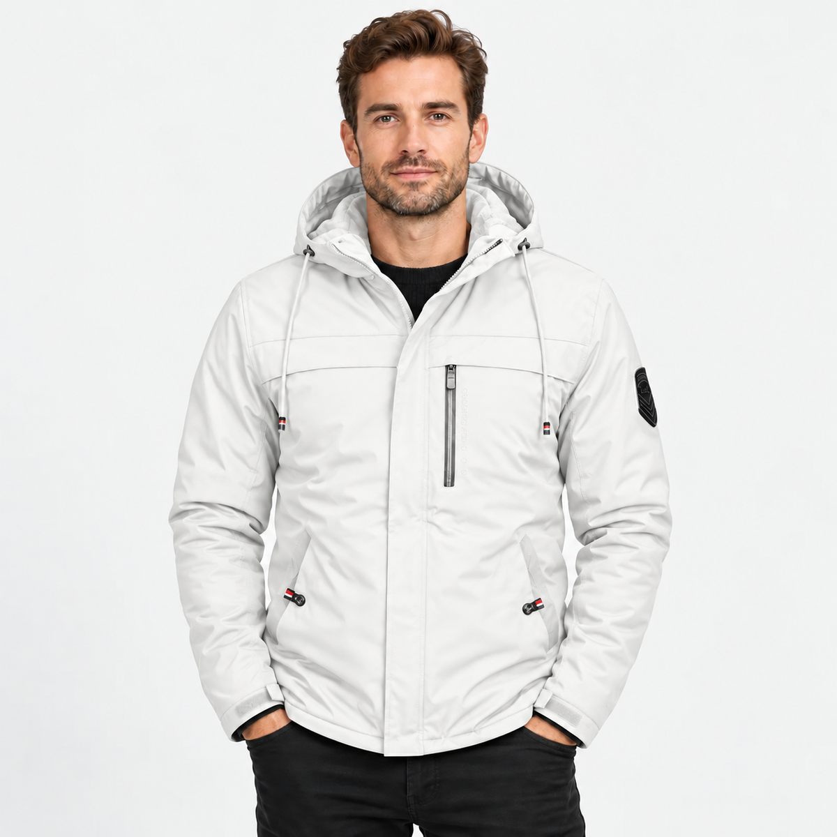 Men's Hooded Fleece Jacket - Thickened Loose Fit