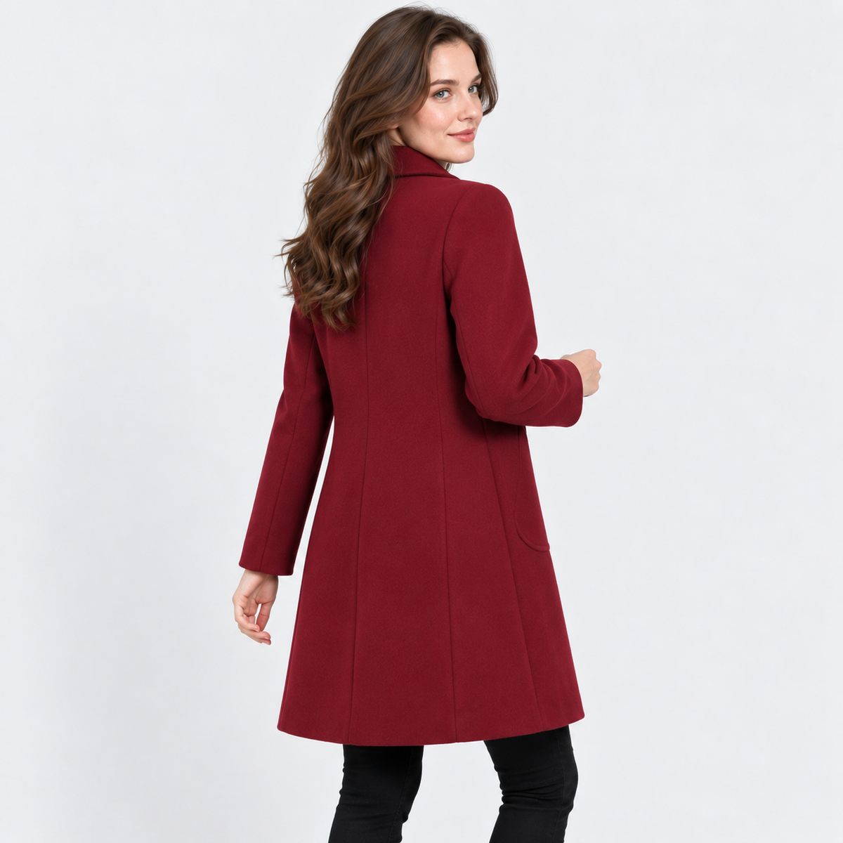 Women's Woolen Coat - Slim Fit Fall Winter Style